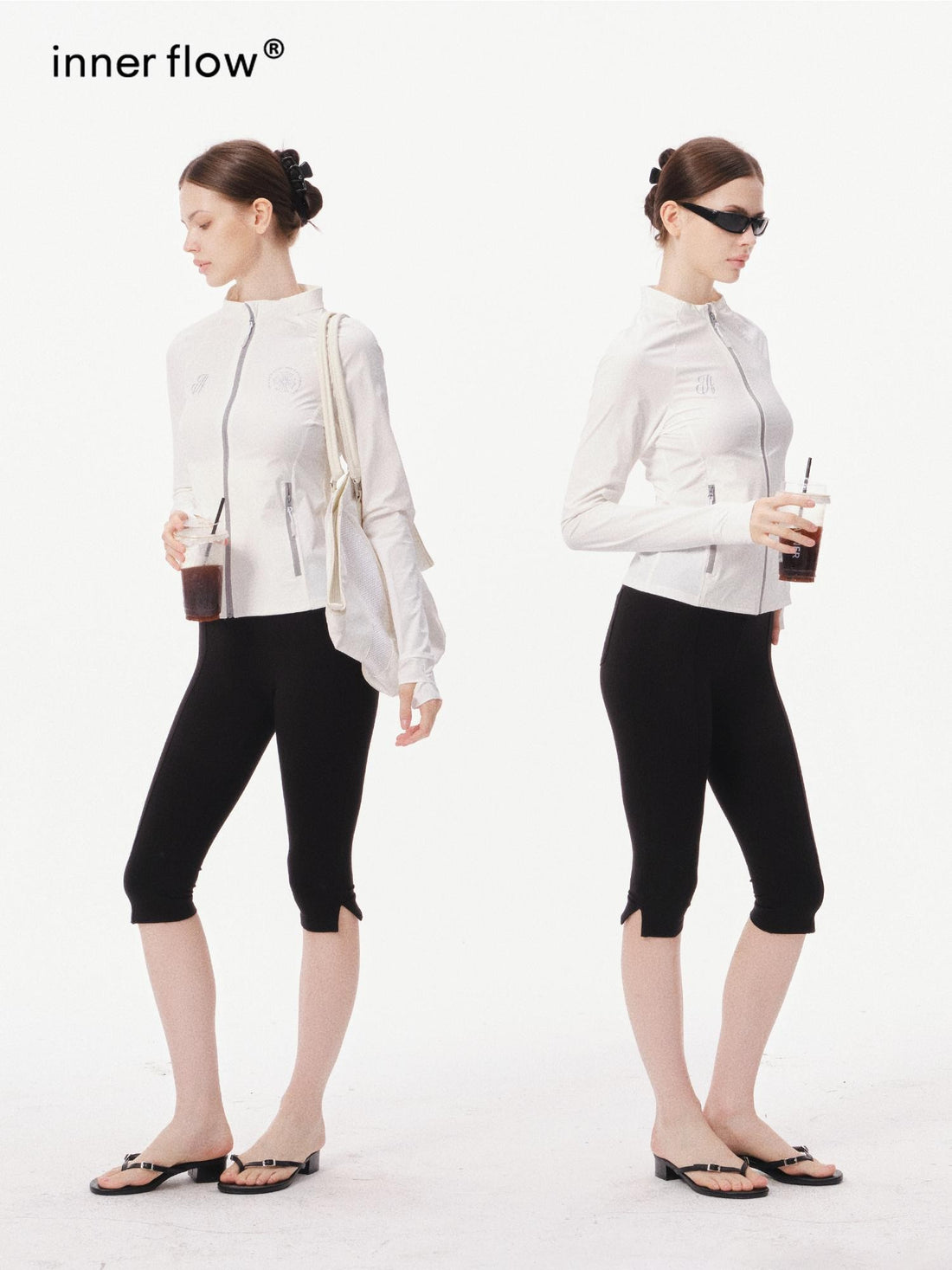 innerflow Black Yoga Slim Fit Natural Waist Women&