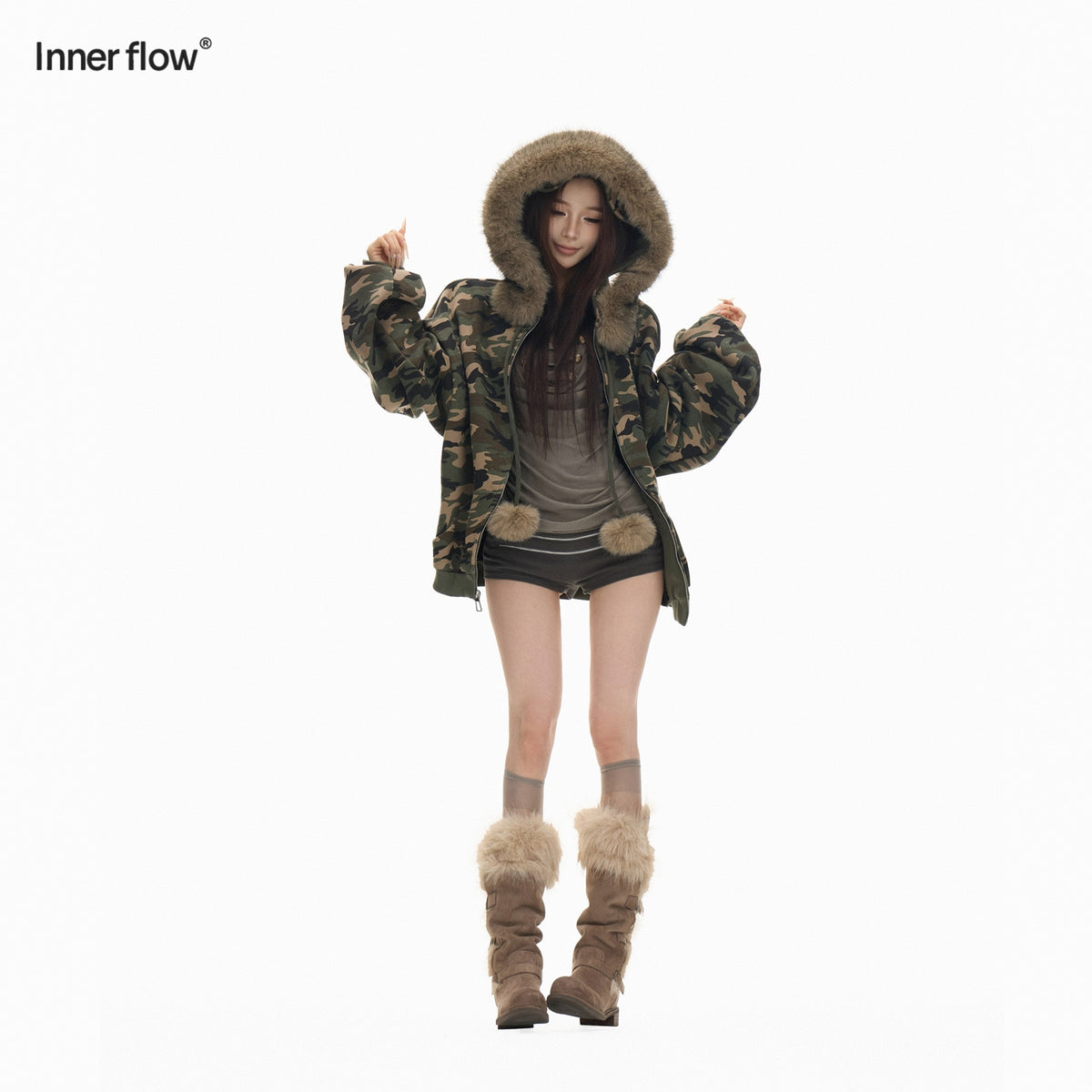 innerflow_Camo_Fleece_Lined_Hooded_Oversized_Women&