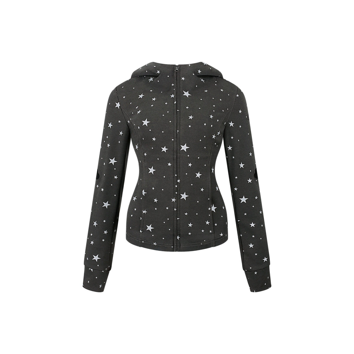 innerflow_Cat_Ear_Hooded_Slim_Fit_Star_Print_Flare_Women&