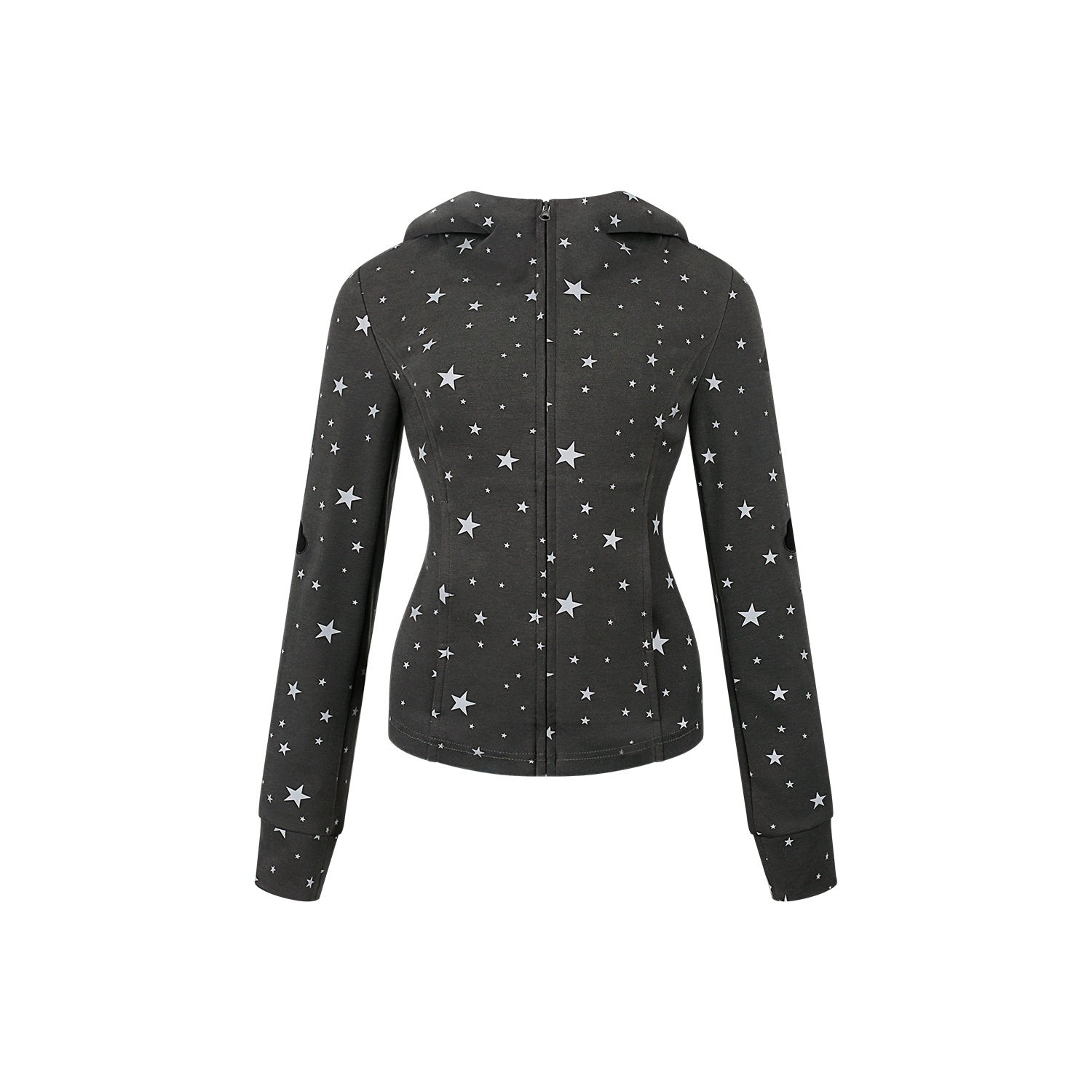 innerflow_Cat_Ear_Hooded_Slim_Fit_Star_Print_Flare_Women&