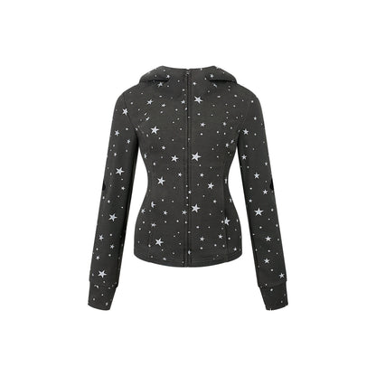 innerflow_Cat_Ear_Hooded_Slim_Fit_Star_Print_Flare_Women&