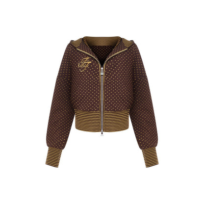 innerflow_Cocoa_Retro_Polka_Dot_And_Stripe_Crop_Jacket_Women&
