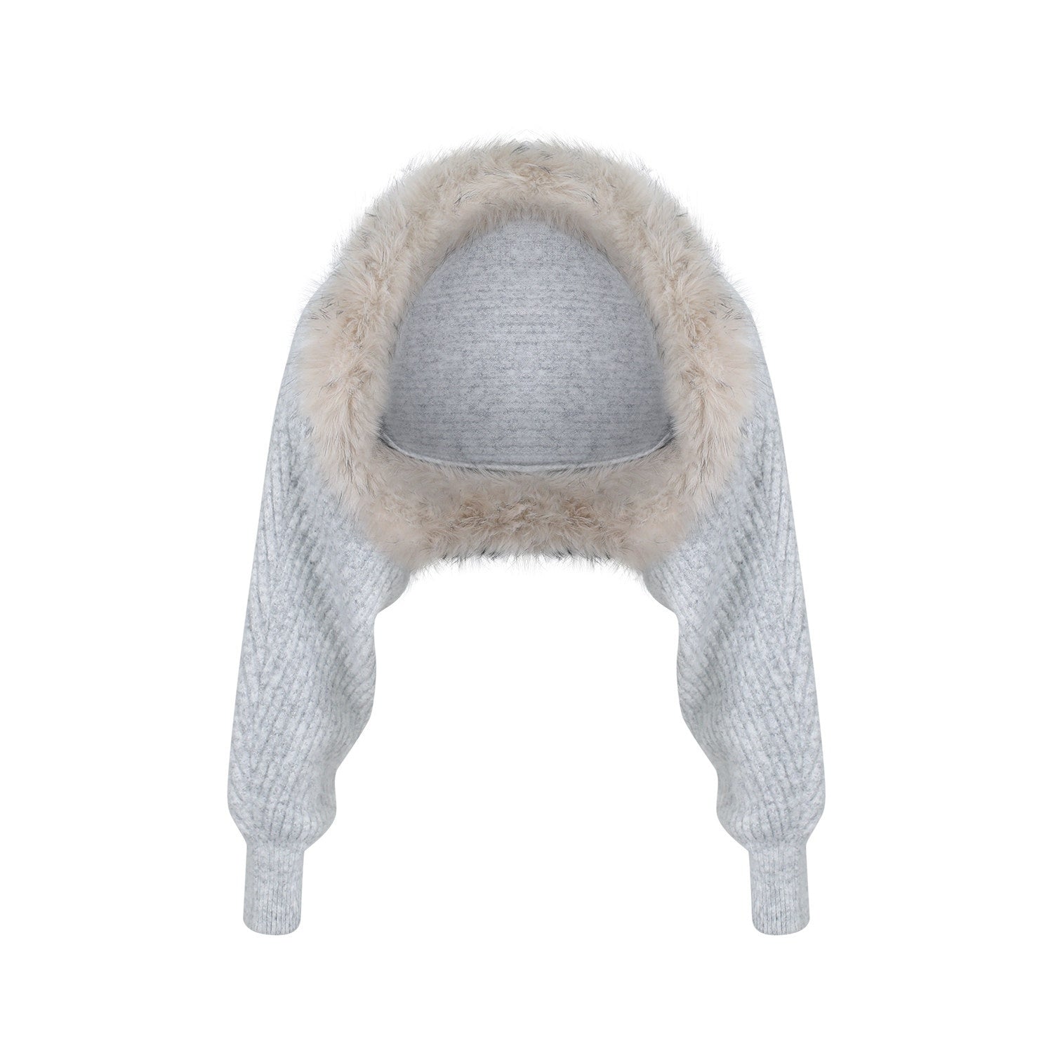 innerflow_Cropped_Gray_Polka_Dot_Knit_Women&