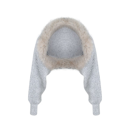 innerflow_Cropped_Gray_Polka_Dot_Knit_Women&