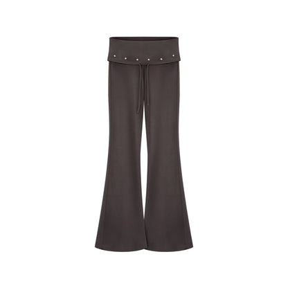 innerflow_Dark_Gray_Draped_Turn_Up_Hem_Drawstring_Women&