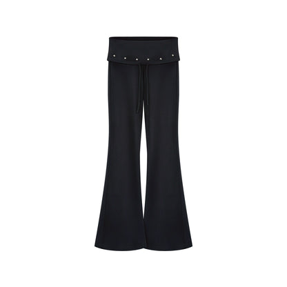 innerflow_Dark_Gray_Draped_Turn_Up_Hem_Drawstring_Women&