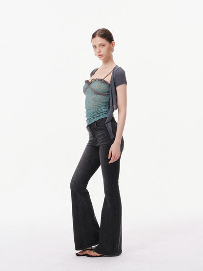 innerflow Dark Gray Slim Micro Flare Women&