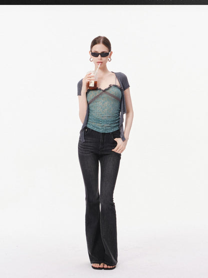 innerflow Dark Gray Slim Micro Flare Women&