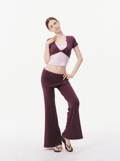 innerflow Deep Purple Cropped Camisole Slim Women&
