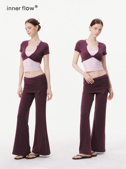 innerflow Deep Purple Cropped Camisole Slim Women&