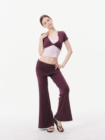 innerflow Deep Purple Cropped Camisole Slim Women&