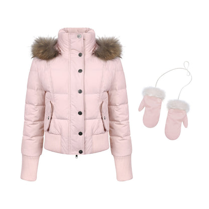 innerflow_Fur_Collar_Hooded_Short_Women&