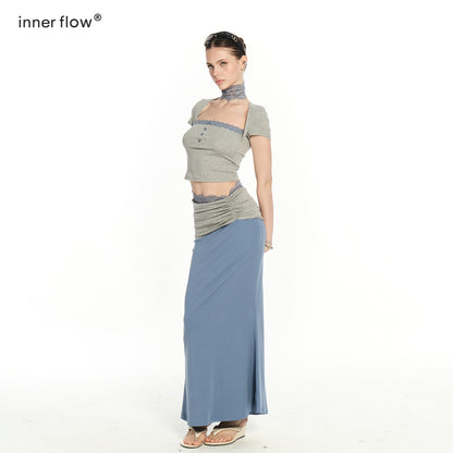 innerflow_Gray_Blue_Contrast_Lace_Cropped_T_Shirt_Women&