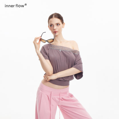 innerflow_Gray_Lace_Splice_Asymmetric_Cropped_Women&