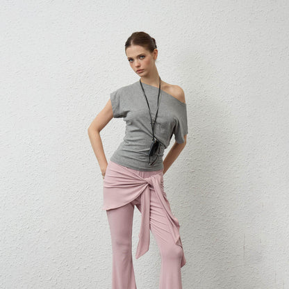 innerflow_Gray_Pink_Exclusive_Dyed_Asymmetric_Neck_Women&
