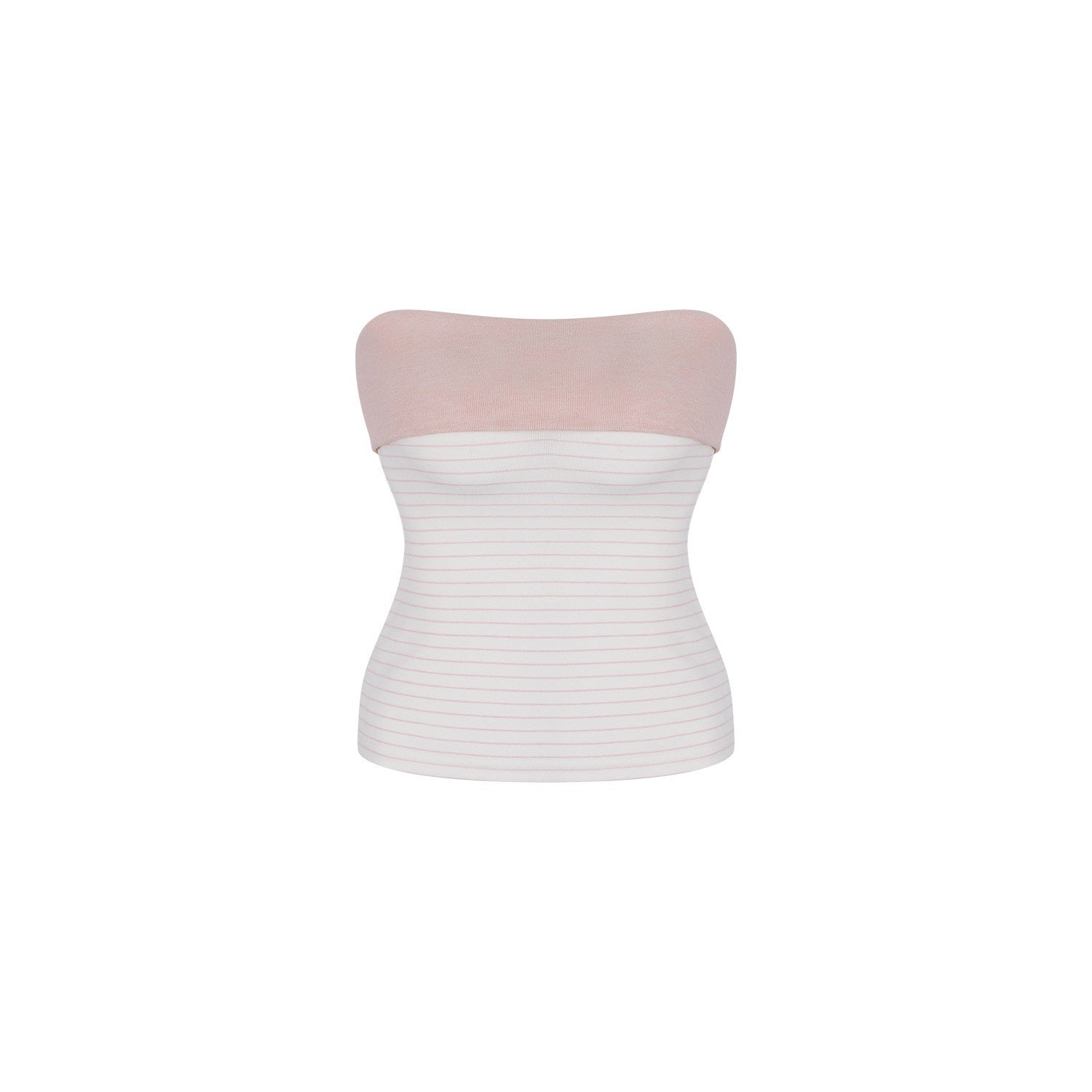 innerflow_Gray_Pink_Striped_Spliced_Cropped_Slim_Two_Piece_Set_Women&