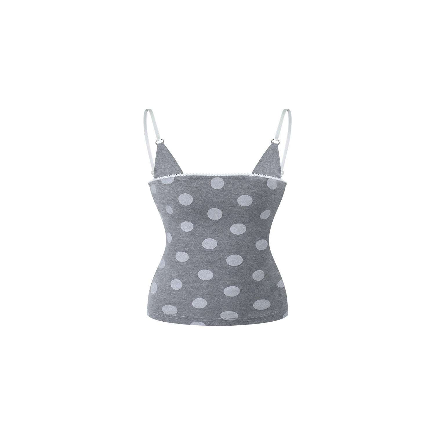 innerflow_Gray_Polka_Dot_Cardigan_Camisole_Women&