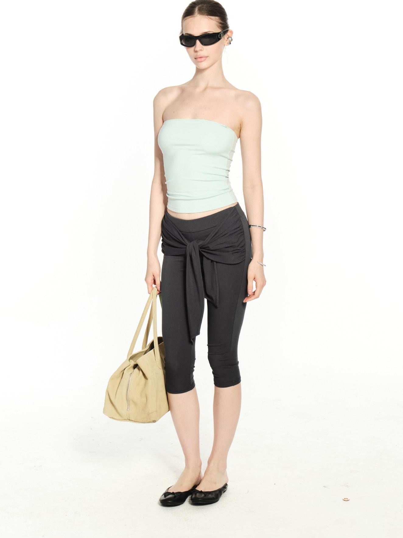 innerflow High Stretch Drawstring Slim Natural Waist Women&