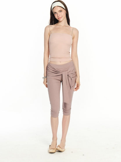 innerflow High Stretch Drawstring Slim Natural Waist Women&
