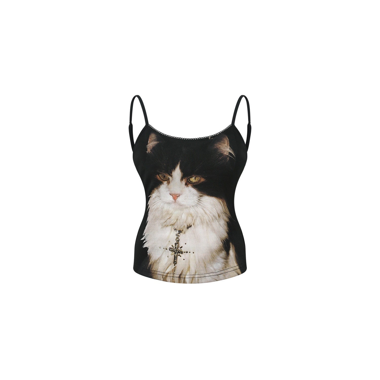 innerflow_Khaki_Polka_Overlay_Cat_Cami_Black_Polka_Pants_Women&