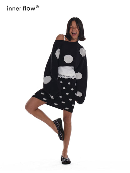 innerflow Large Polka Dot One Shoulder Women&