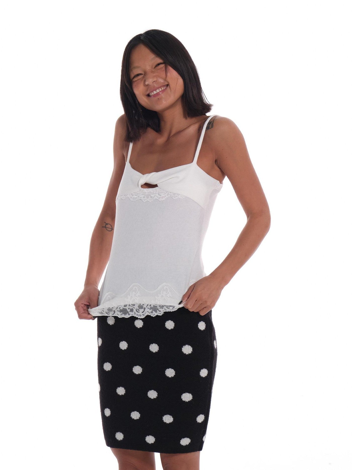 innerflow Large Polka Dot One Shoulder Women&