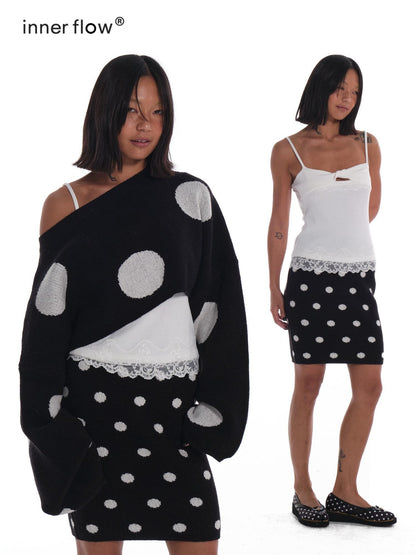 innerflow Large Polka Dot One Shoulder Women&