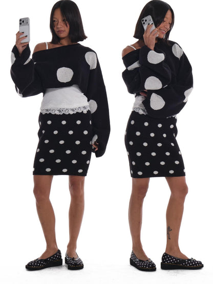 innerflow Large Polka Dot One Shoulder Women&