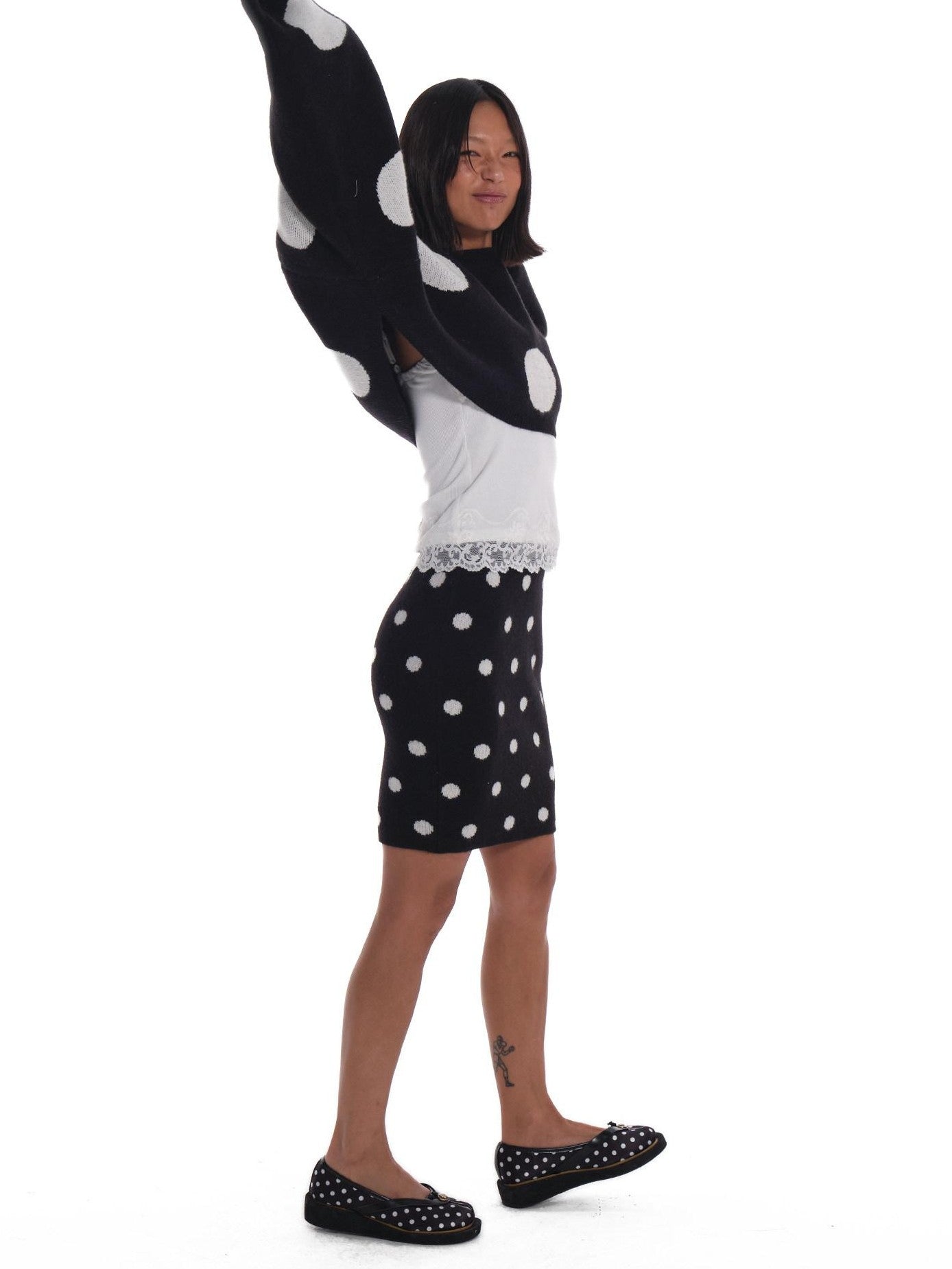 innerflow Large Polka Dot One Shoulder Women&
