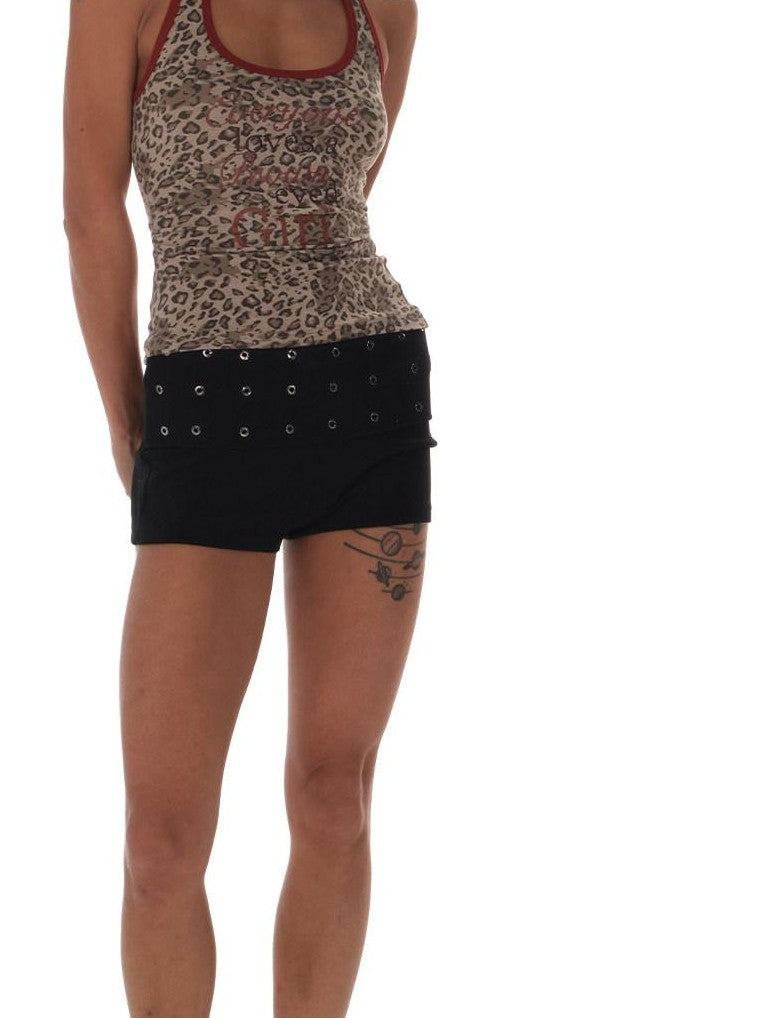 innerflow Leopard Print Asymmetric Shoulder Loose Lettered Women&