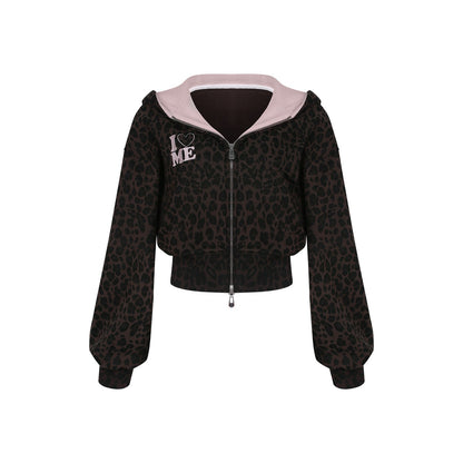innerflow_Leopard_Print_Pink_Embroidered_Loose_Short_Women&