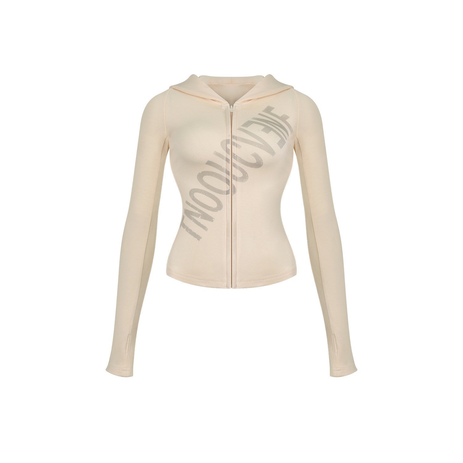 innerflow_Letter_Print_Hooded_Slim_Long_Sleeve_Women&