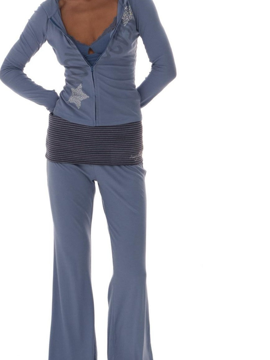 innerflow Letter Print Hooded Slim Long Sleeve Women&