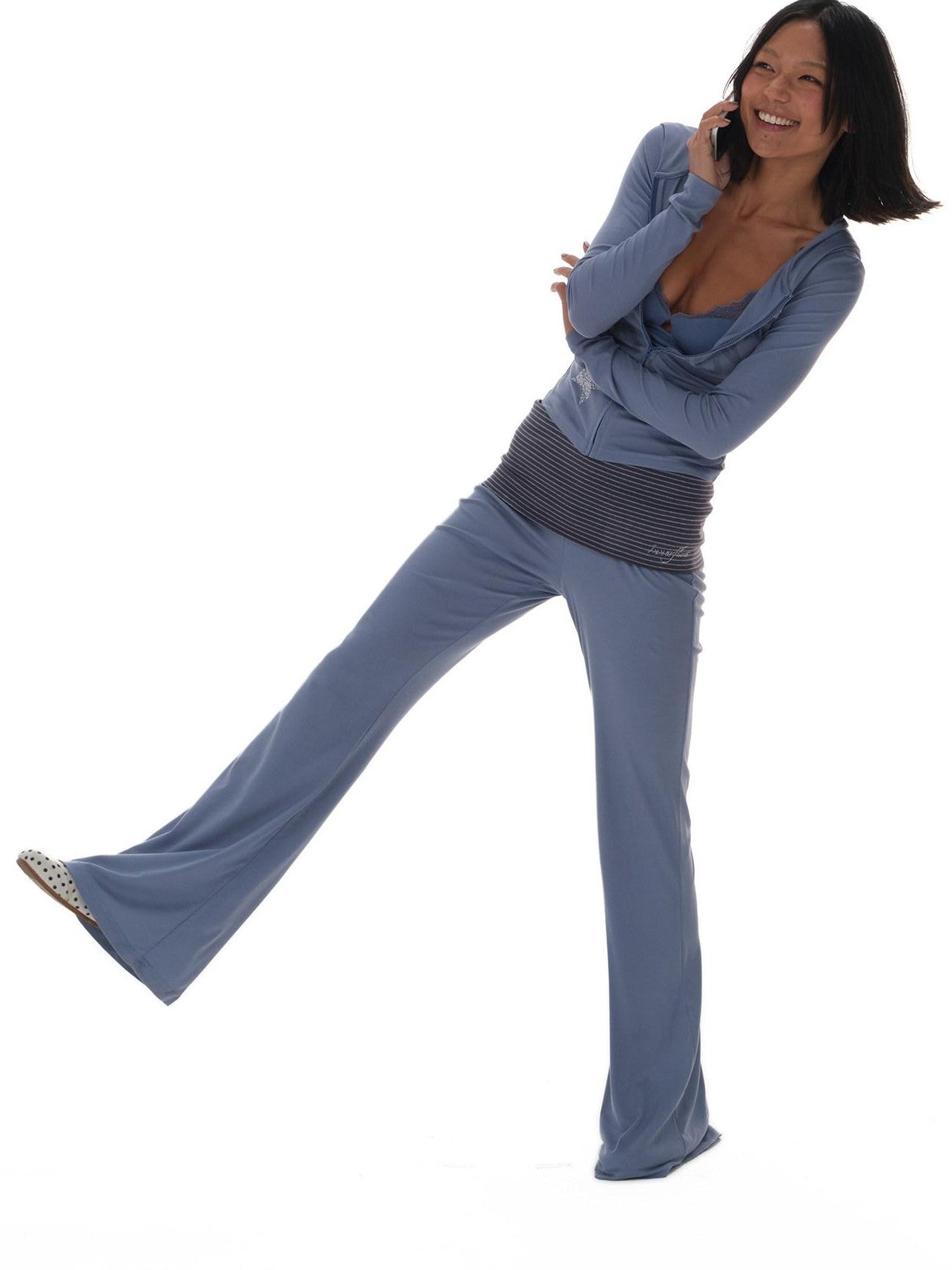innerflow Letter Print Hooded Slim Long Sleeve Women&