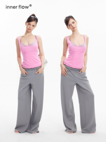 innerflow Light Gray Air Layer Cuffed Pockets Women&