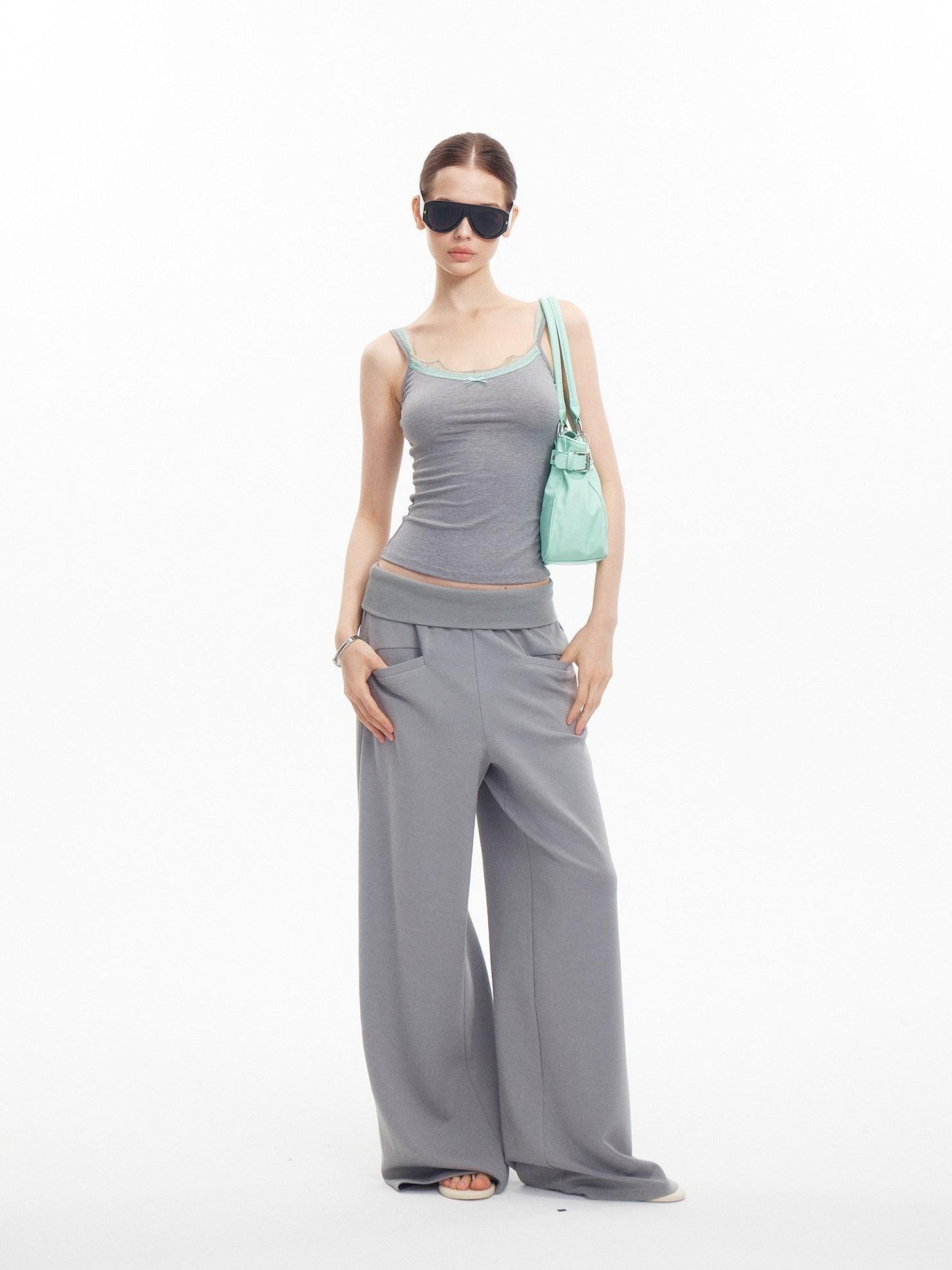 innerflow Light Gray Air Layer Cuffed Pockets Women&