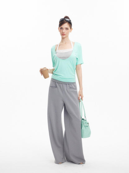 innerflow Light Gray Air Layer Cuffed Pockets Women&