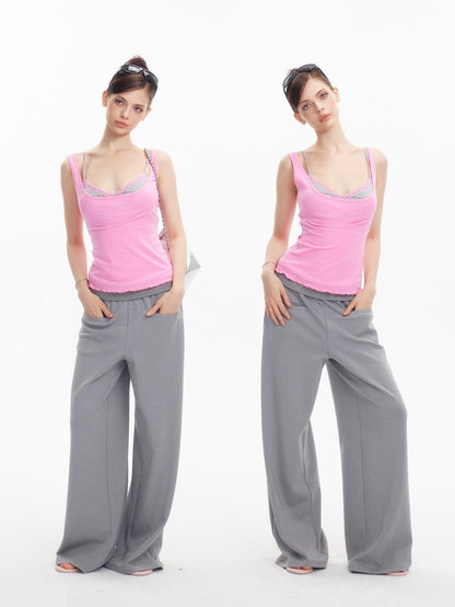 innerflow Light Gray Air Layer Cuffed Pockets Women&