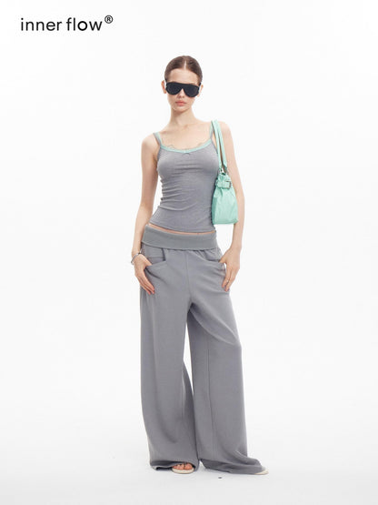 innerflow Light Gray Air Layer Cuffed Pockets Women&