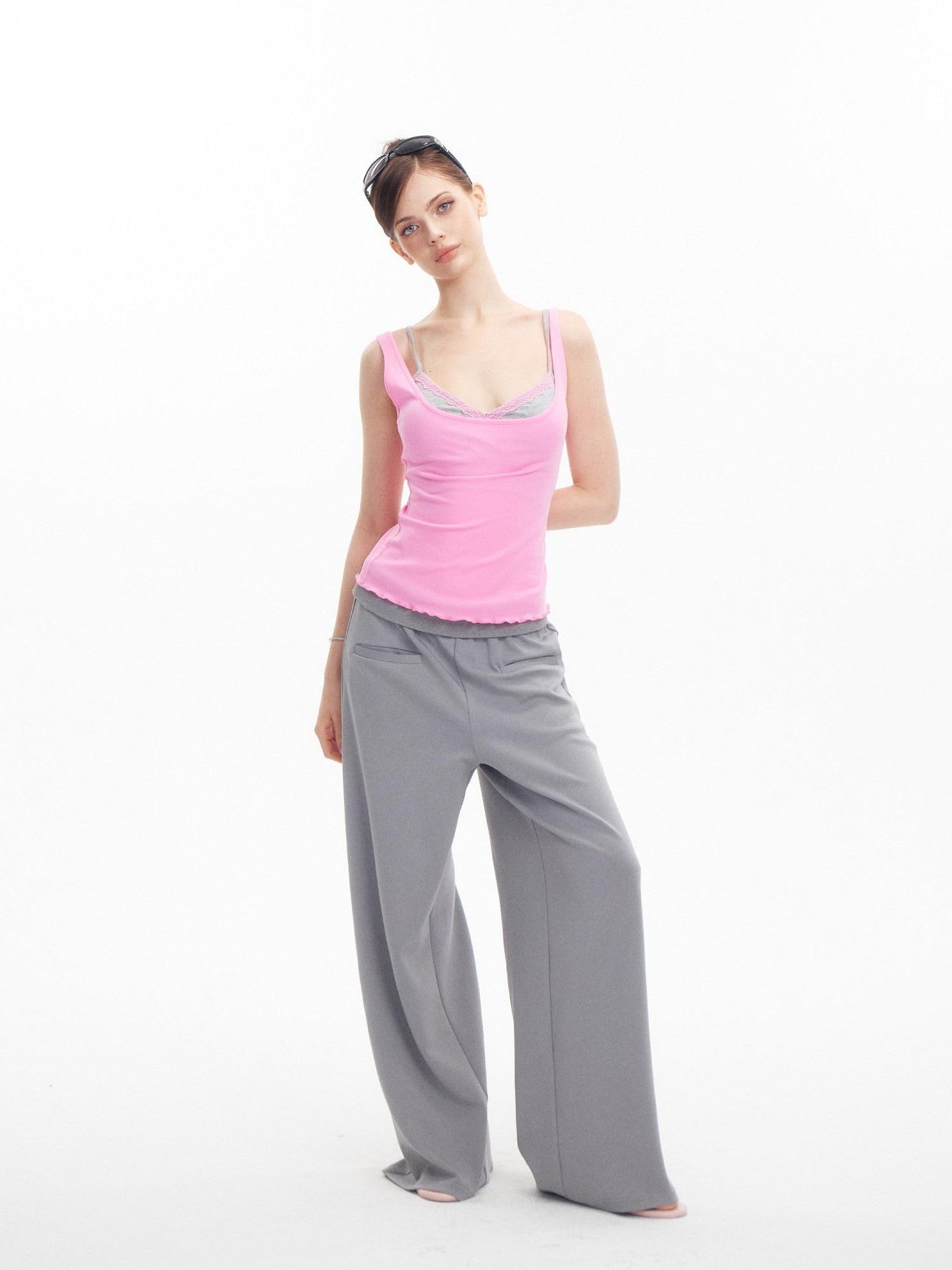 innerflow Light Gray Air Layer Cuffed Pockets Women&