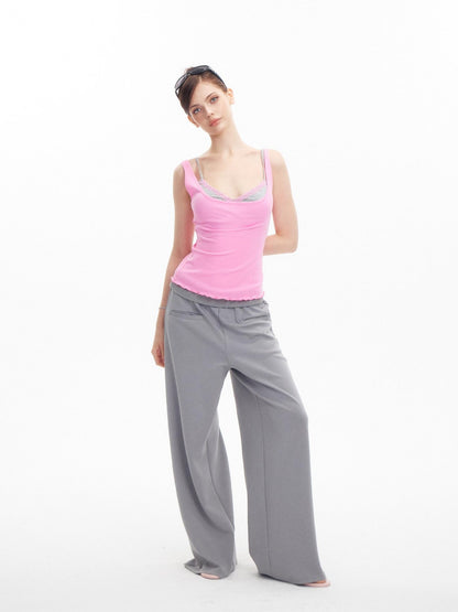 innerflow Light Gray Air Layer Cuffed Pockets Women&