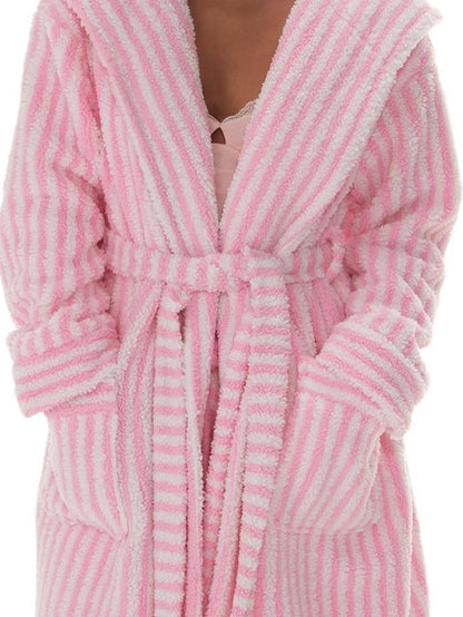 innerflow Magenta Striped Sherpa Cardigan Women&