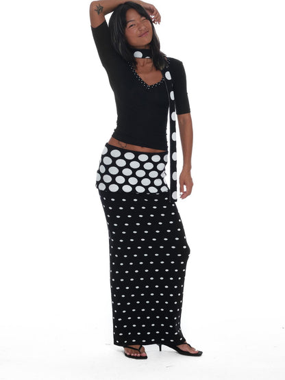 innerflow Mixed Polka Dot Spliced Fitted Women&