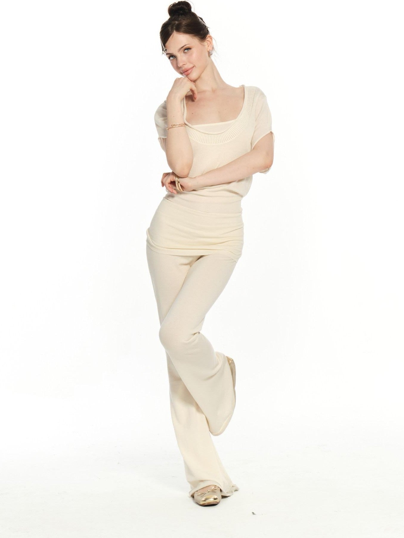 innerflow Pilates Short Sleeve Camisole Cardigan Women&