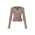 innerflow_Pink_Brown_Striped_Lace_Trim_Collared_Women&