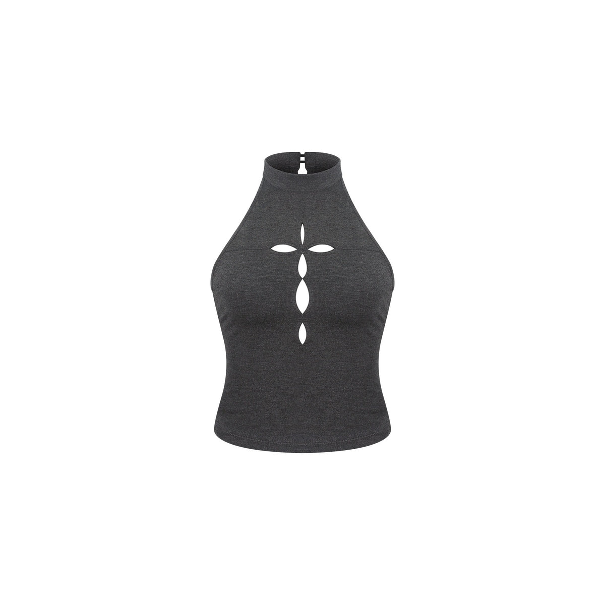 innerflow_Pink_Cutout_Twist_Knot_Long_Skirt_Vest_Women&