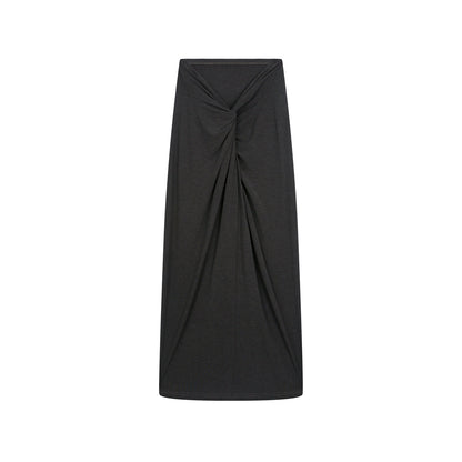 innerflow_Pink_Cutout_Twist_Knot_Long_Skirt_Vest_Women&