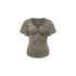 innerflow_Pink_Green_Twist_Knot_V-neck_Ruched_Waist_Women&