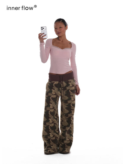 innerflow Pink Lace Padded Brushed Slim Women&