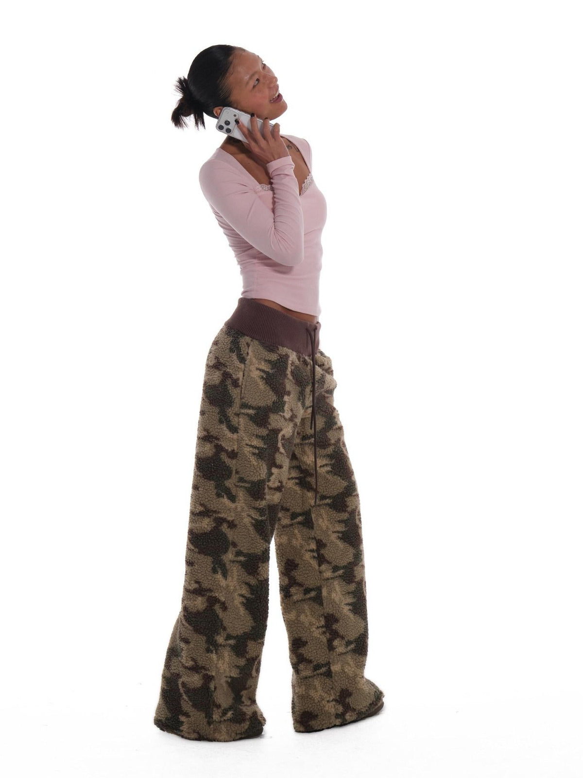 innerflow Pink Lace Padded Brushed Slim Women&